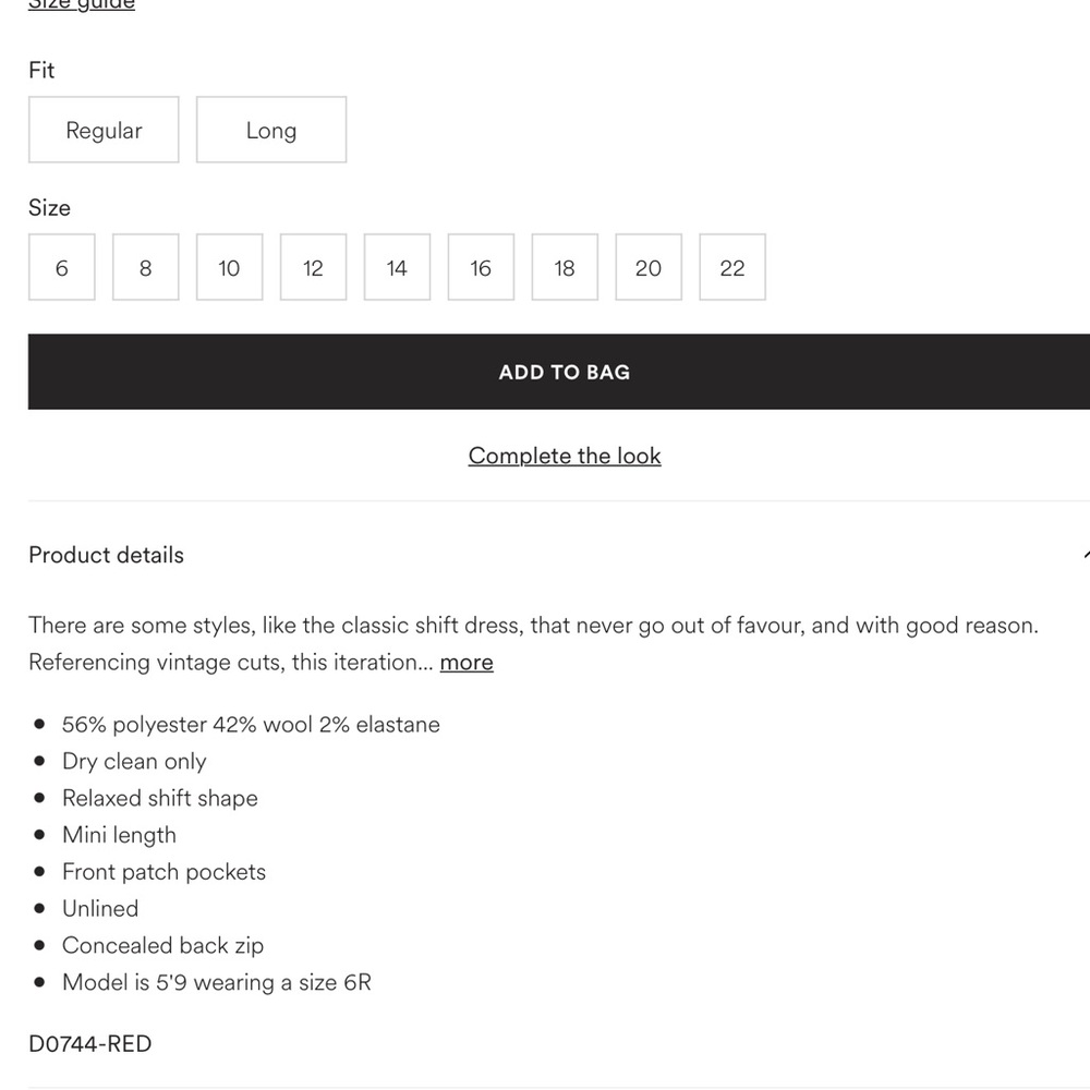 Pocket detail mini shift dress - Picture 6 of 6